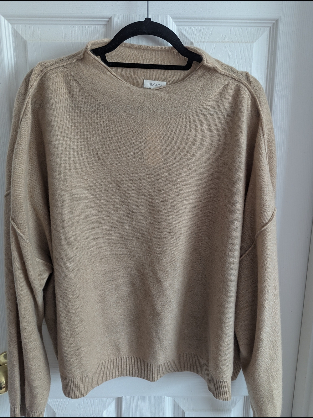 Anthropologie Pilcro Beige Cashmere Sweater Women's XL